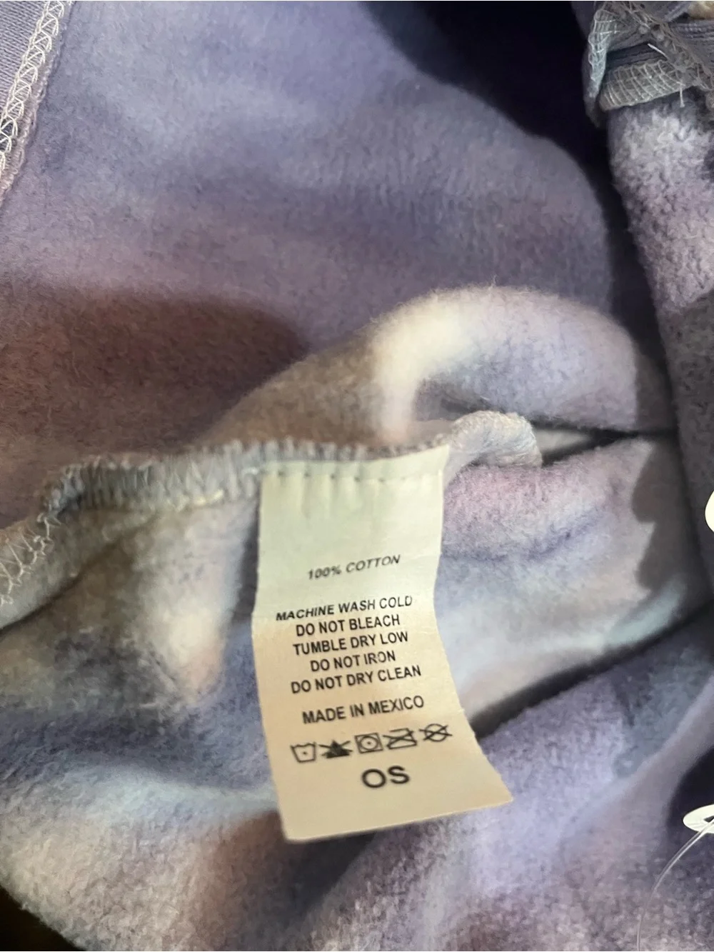 Revolve Boys Lie Tie Dye Angel Graphic Lavender White Drawstring Backpack NWT